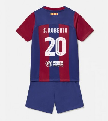 Barcelona Sergi Roberto #20 Koszulka Podstawowych Dziecięca 2023-24 Krótki Rękaw (+ Krótkie spodenki)